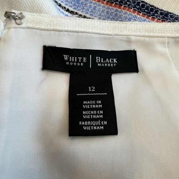 White House Black Market Women’s Diagonal Striped Midi Pencil Skirt 12 (A0132) - Picture 5 of 7